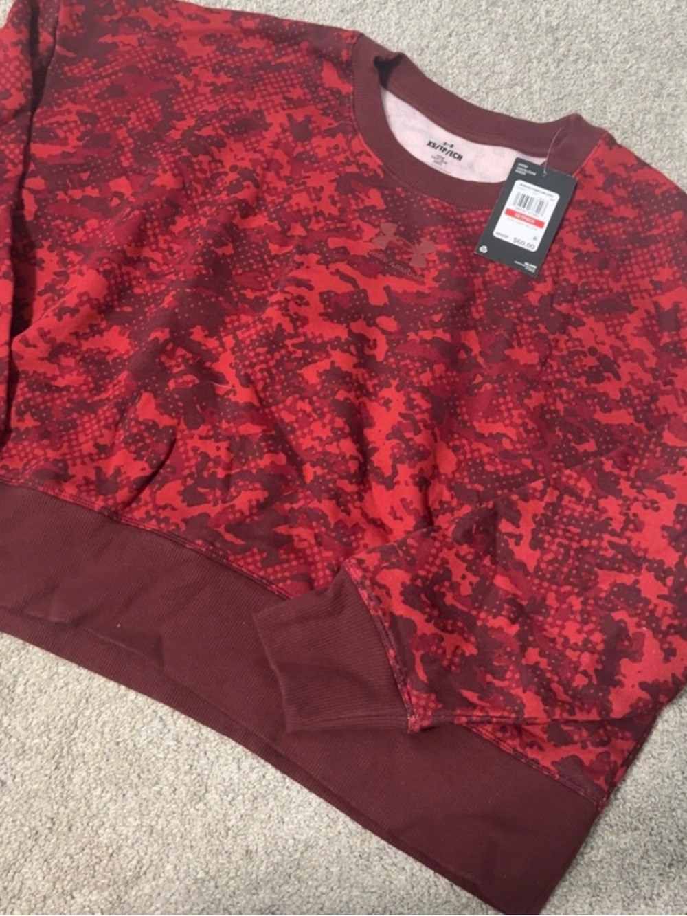 Under armour Red Patterned Crewneck Sweater